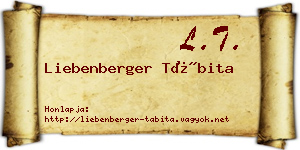 Liebenberger Tábita névjegykártya